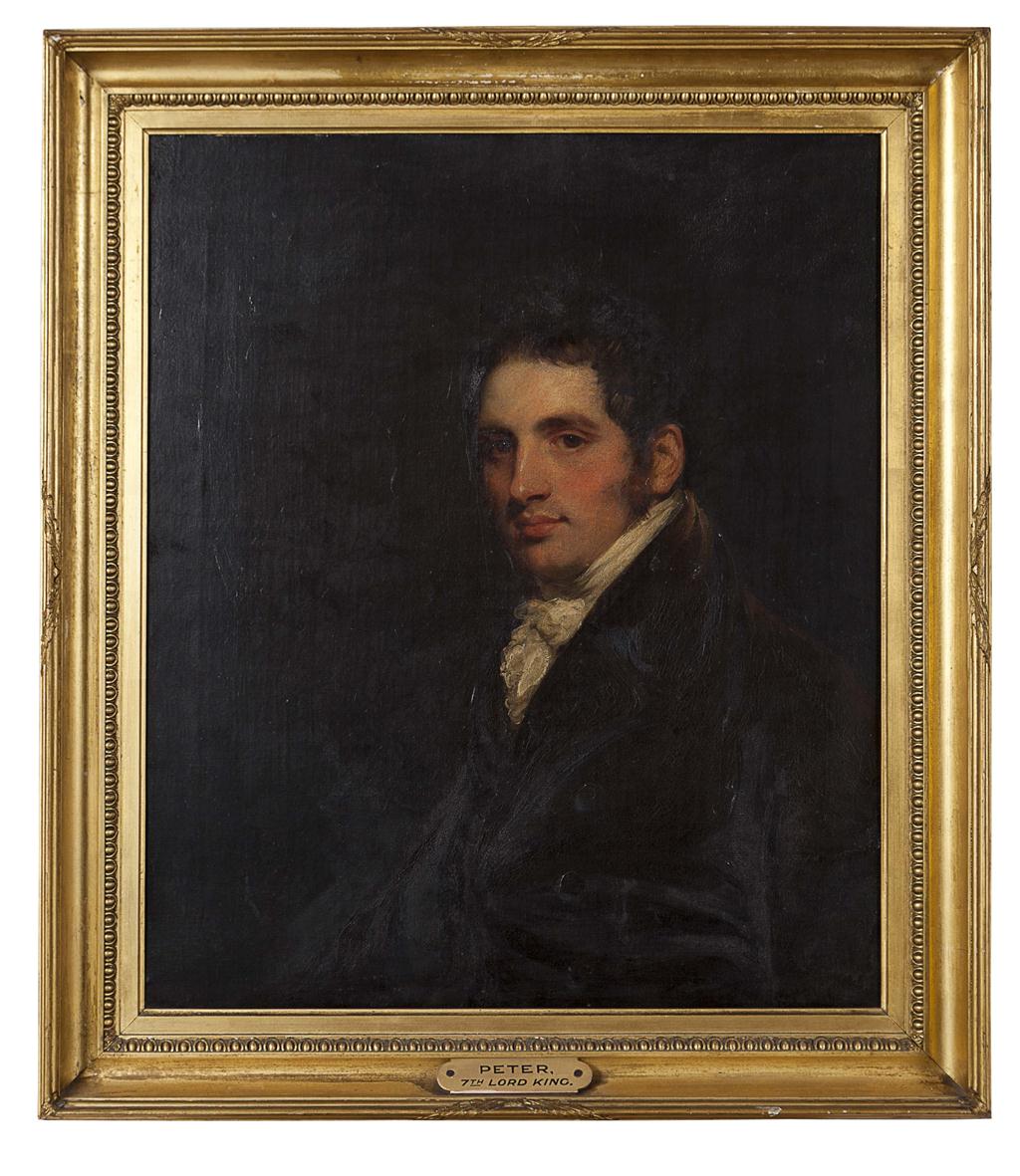 Appraisal: ENGLISH SCHOOL C HALF-LENGTH PORTRAIT OF PETER KING TH BARON