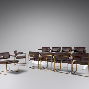 Appraisal: Milo Baughman - Set of Ten Dining ChairsThayer Coggen USA