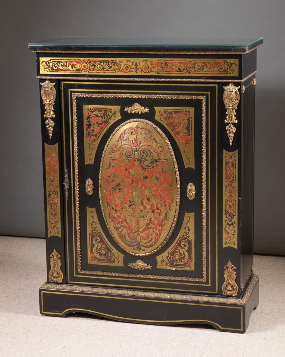 Appraisal: NAPOLEON III 'BOULLE' CABINET manner of Andre-Charles Boulle - French