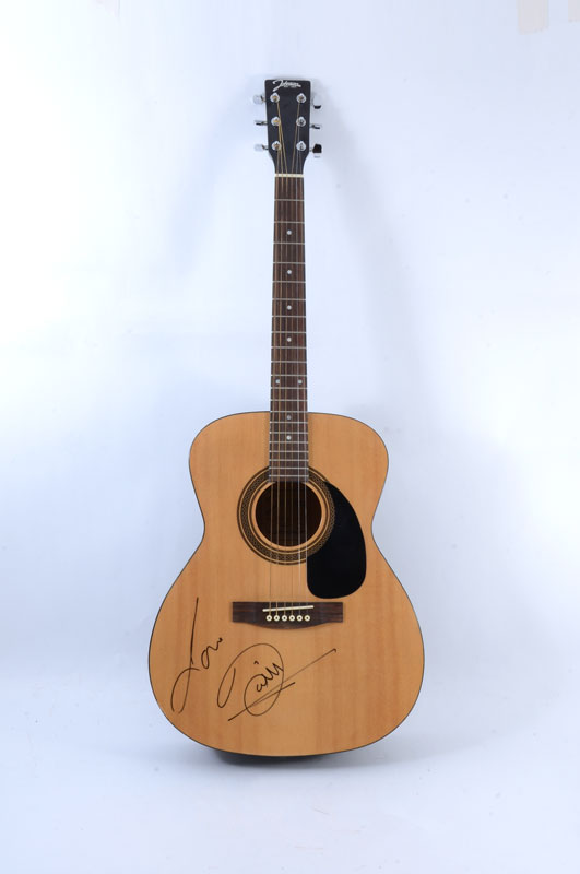 Appraisal: BARRY GIBB SIGNED ACOUSTIC GUITAR Johnson model JG- -N acoustic