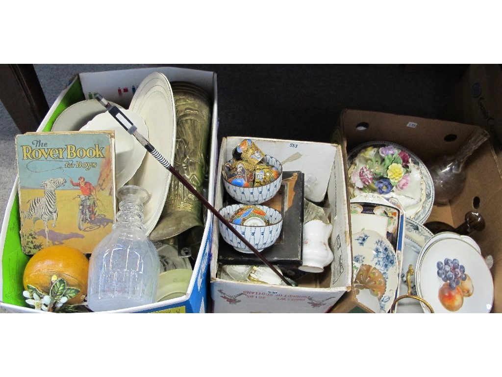 Appraisal: Three boxes of bric-a-brac