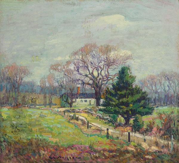 Appraisal: NOYES GEORGE LOFTUS American - House in the Countryside oil