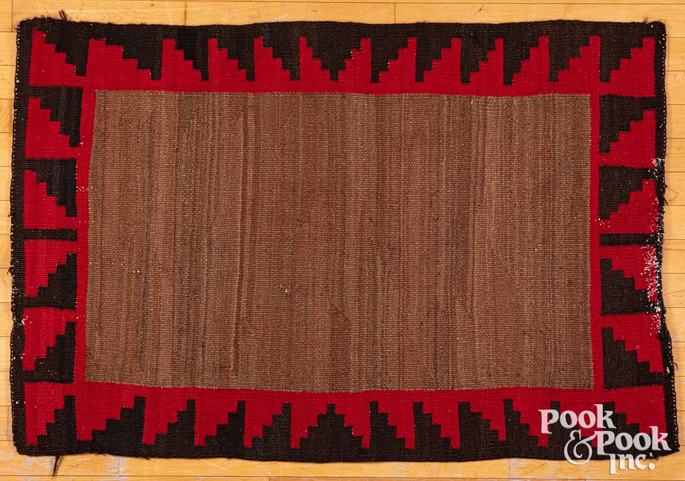 Appraisal: Navajo Indian saddle blanket Navajo Indian saddle blanket early th