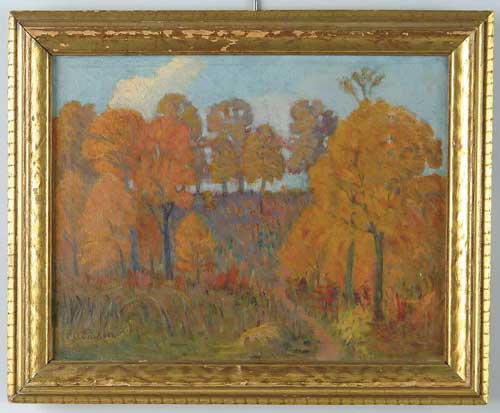 Appraisal: CARL OSCAR AUGUST ERICKSON American - AUTUMN HILLSIDE Oil on