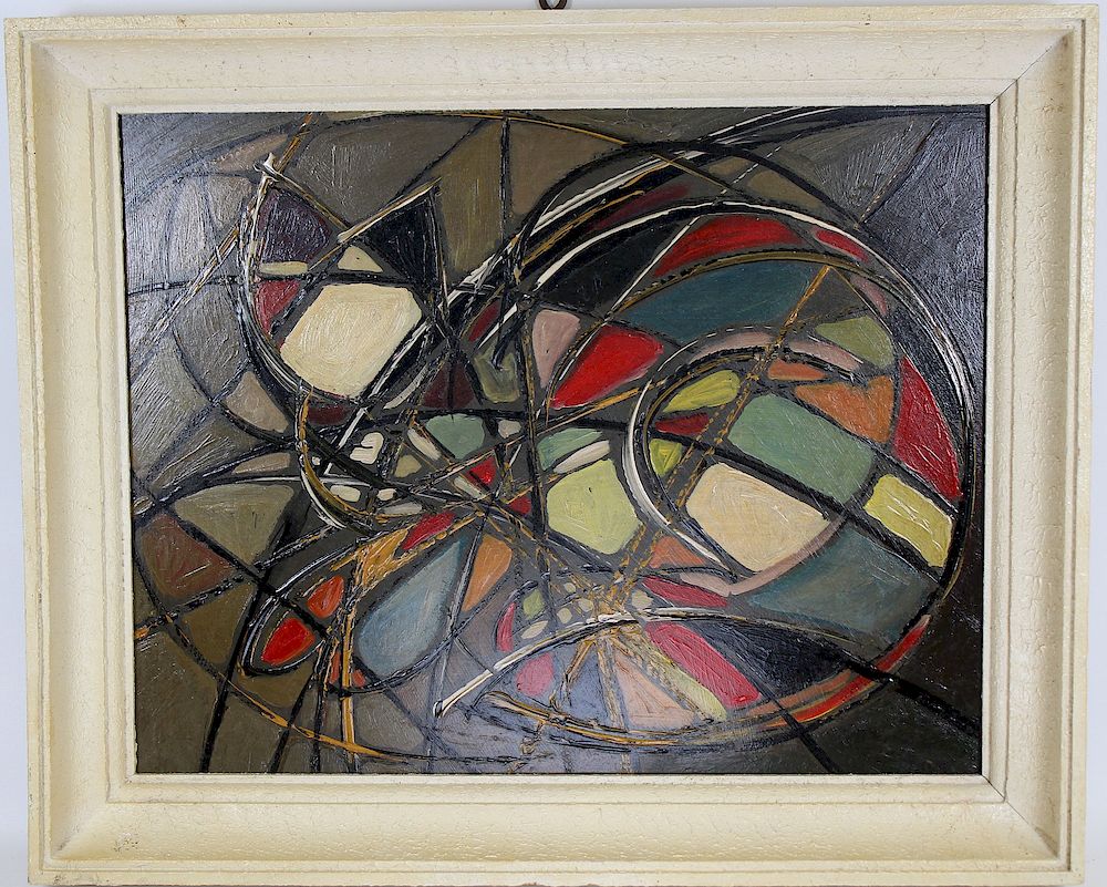 Appraisal: th C Abstract Composition Painting th C Abstract Composition Painting