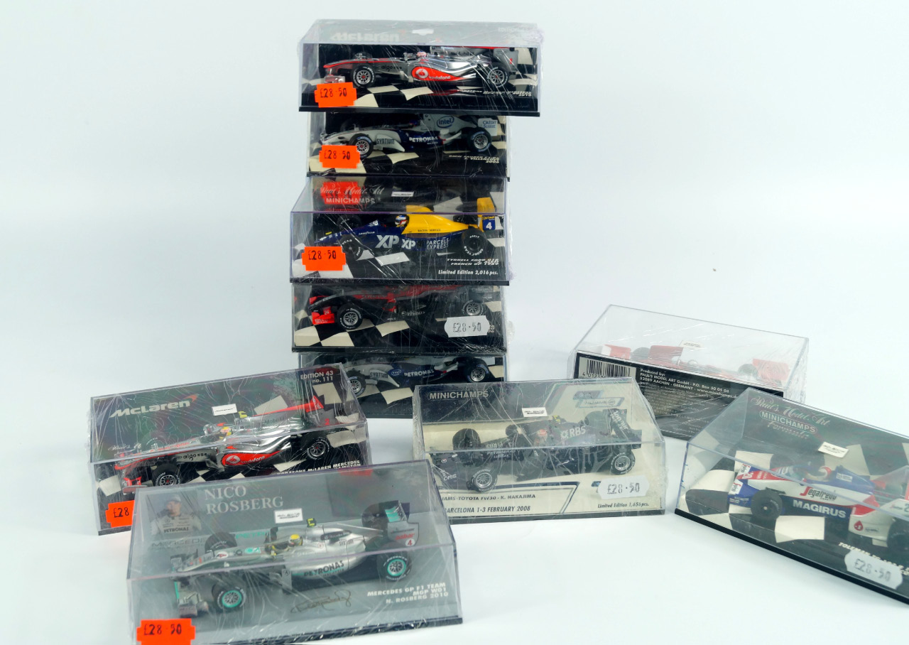 Appraisal: Minichamps F Cars including Vodafone McLaren Mercedes MP - driven