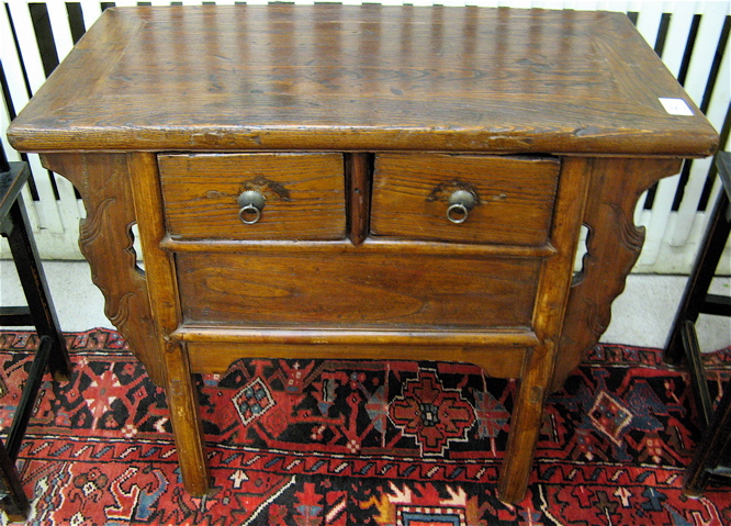 Appraisal: CHINESE MING STYLE ALTAR TABLE with rectangular top and small