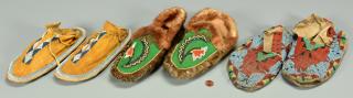 Appraisal: Pairs Native American Beaded Moccasins st item Native American likely