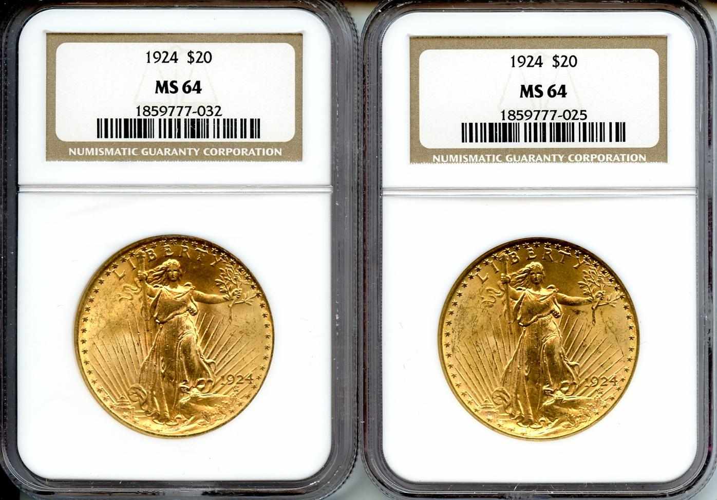 Appraisal: MS NGC Both are frosty and fully lustrous each with