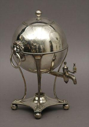 Appraisal: English Silverplate Hot-Water Urn in