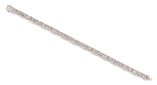 Appraisal: Sale Lot A Platinum and Diamond Bracelet Michael Beaudry containing