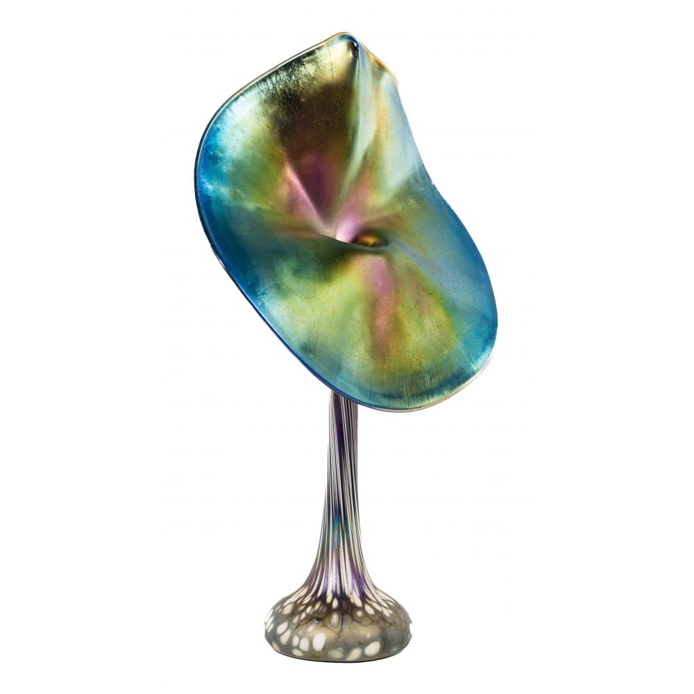 Appraisal: CARL RADKE JACK IN THE PULPIT ART GLASS VASEEtch signed