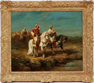 Appraisal: ADOLF SCHREYER GERMAN - OIL ON CANVAS H W Signed