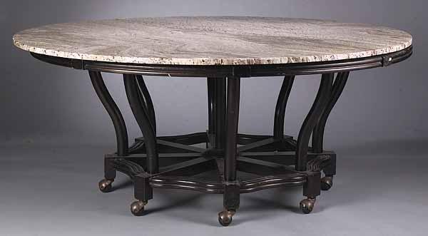 Appraisal: A Chinese-Style Carved Hardwood Circular Dining Table or Center Table