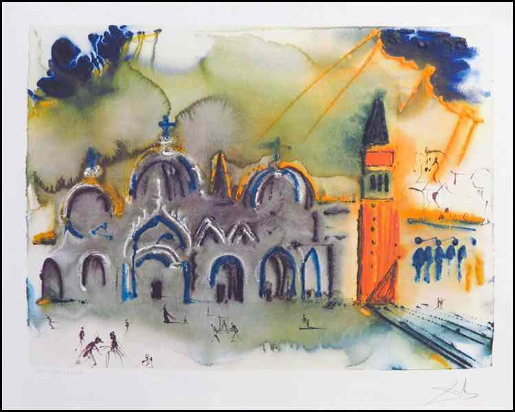 Appraisal: AFTER SALVADOR DALI HOMMAGE TO VENICE Photolithograph in colors with