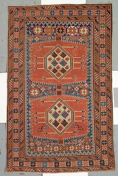 Appraisal: A Shirvan rug Caucasian late th century size approximately ft