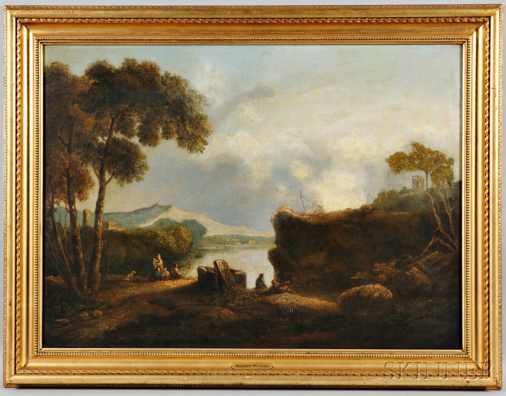 Appraisal: School of Richard Wilson Welsh - Pastoral Landscape Unsigned inscribed