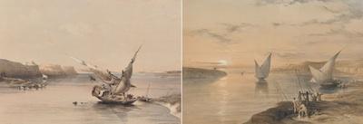 Appraisal: David Roberts English - Two lithographs in colors including Approach