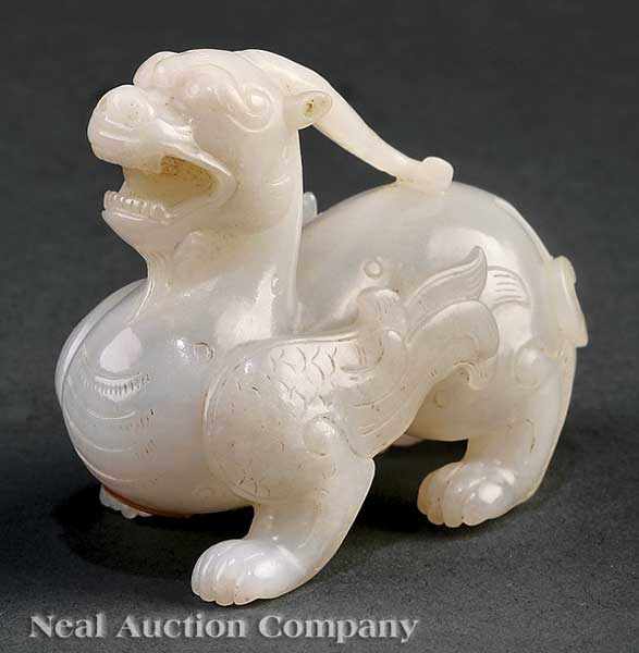 Appraisal: A Chinese White Jade Figure of a Chimera probably th