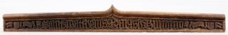 Appraisal: HAND CARVED OAK SIGN HAND CARVED OAK SIGN H W