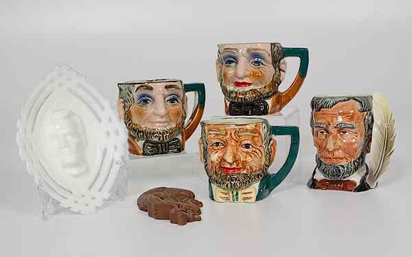 Appraisal: Group of Lincoln Toby-Style Mugs Plus An assembled group of