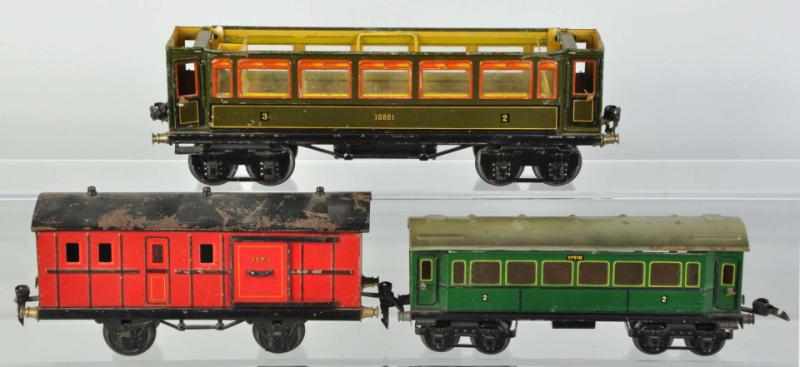 Appraisal: Lot of Marklin Passenger Train Cars German Includes two -gauge