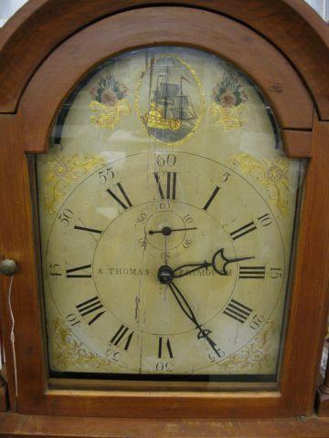 Appraisal: Early Seth Thomas Grandfathers Clock wooden works original wooden dial