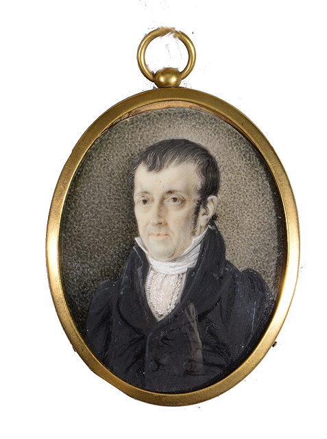 Appraisal: ENGLISH SCHOOL EARLY TH CENTURY a miniature oval portrait of