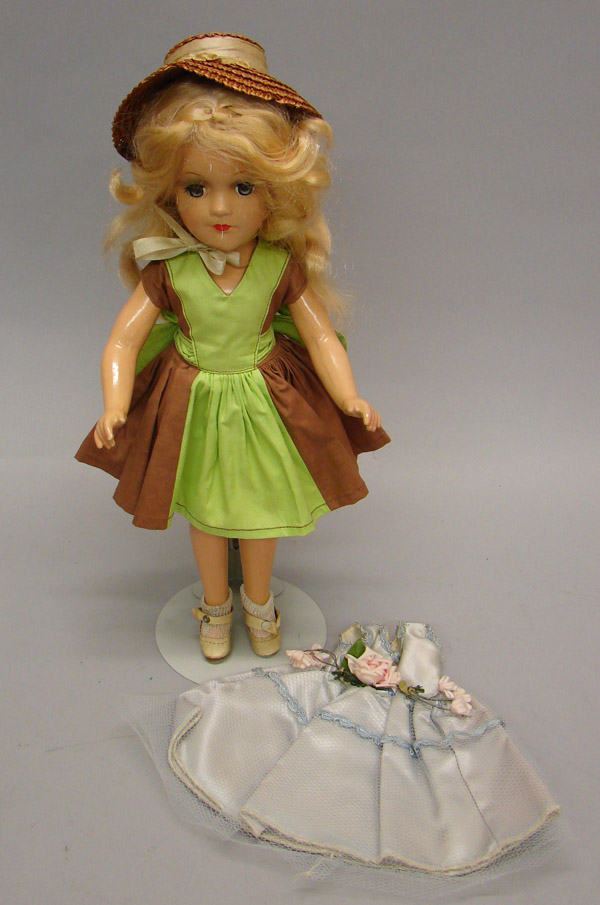 Appraisal: Compo marked Mary Hoyer doll Blue sleep eyes long blonde