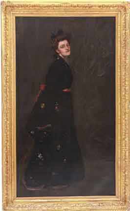 Appraisal: William Merritt Chase New York - THE BLACK KIMONO circa