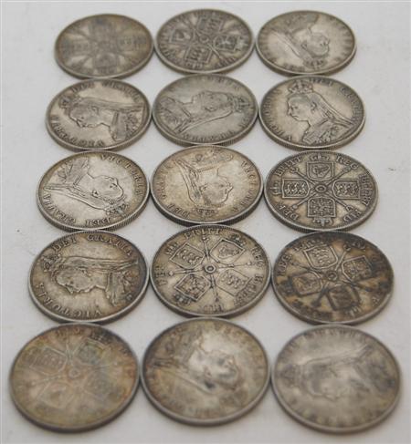 Appraisal: A collection of mainly Victorian silver coinage to include florin