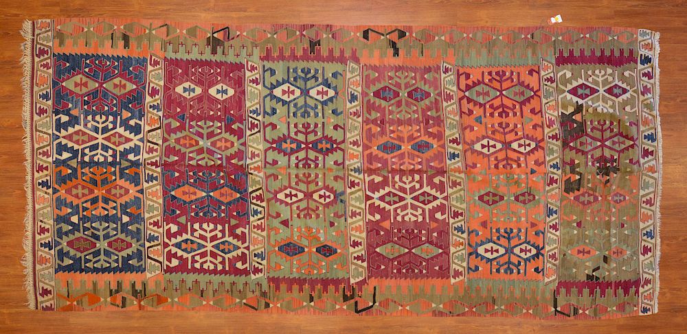 Appraisal: Turkish Kilim Rug x hand woven Condition Absence of a