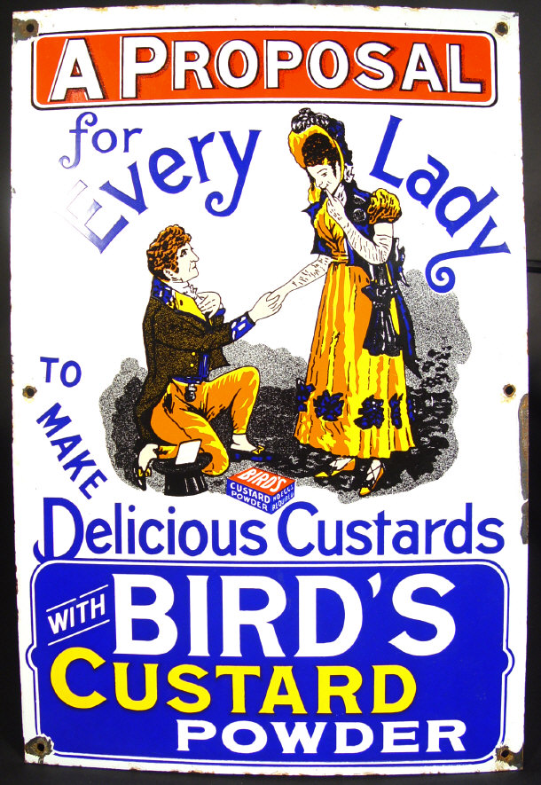 Appraisal: Bird's Custard enamelled advertising sign cm x cm