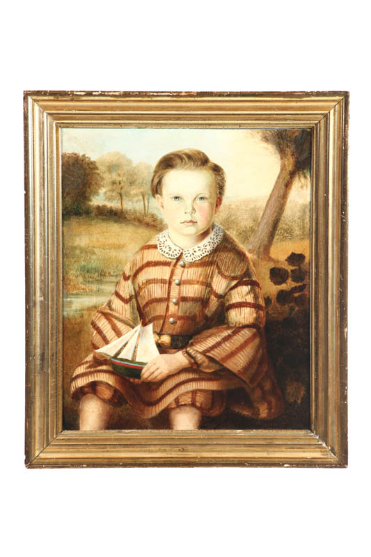 Appraisal: PORTRAIT OF A BOY AMERICAN MID TH CENTURY Oil on