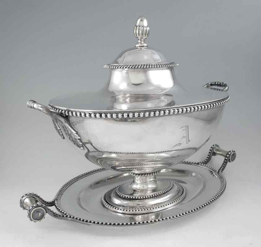 Appraisal: JAMES DIXON SONS ENGLISH SILVERPLATE TUREEN Silverplate covered tureen by