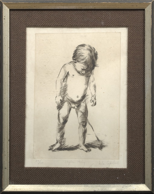 Appraisal: Lila Copeland American b Stephen Peeing etching pencil numbered titled