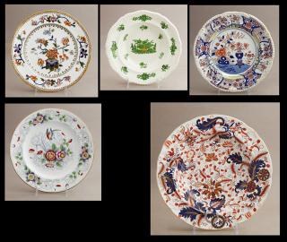 Appraisal: Group of Five Pieces of English China consisting of an