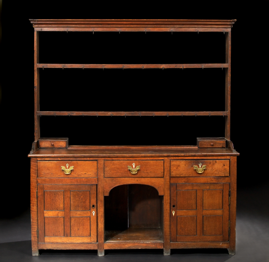 Appraisal: English Oak Welsh Dresser second quarter th century the molded