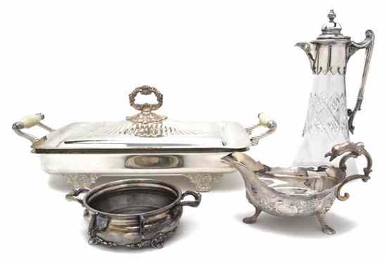 Appraisal: A Collection of Silverplate Articles comprising a covered entree a