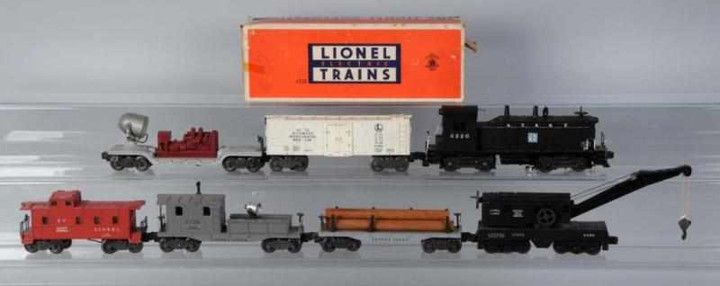 Appraisal: Lionel Post-War O-Gauge Freight Train Description Includes bell ringing Santa