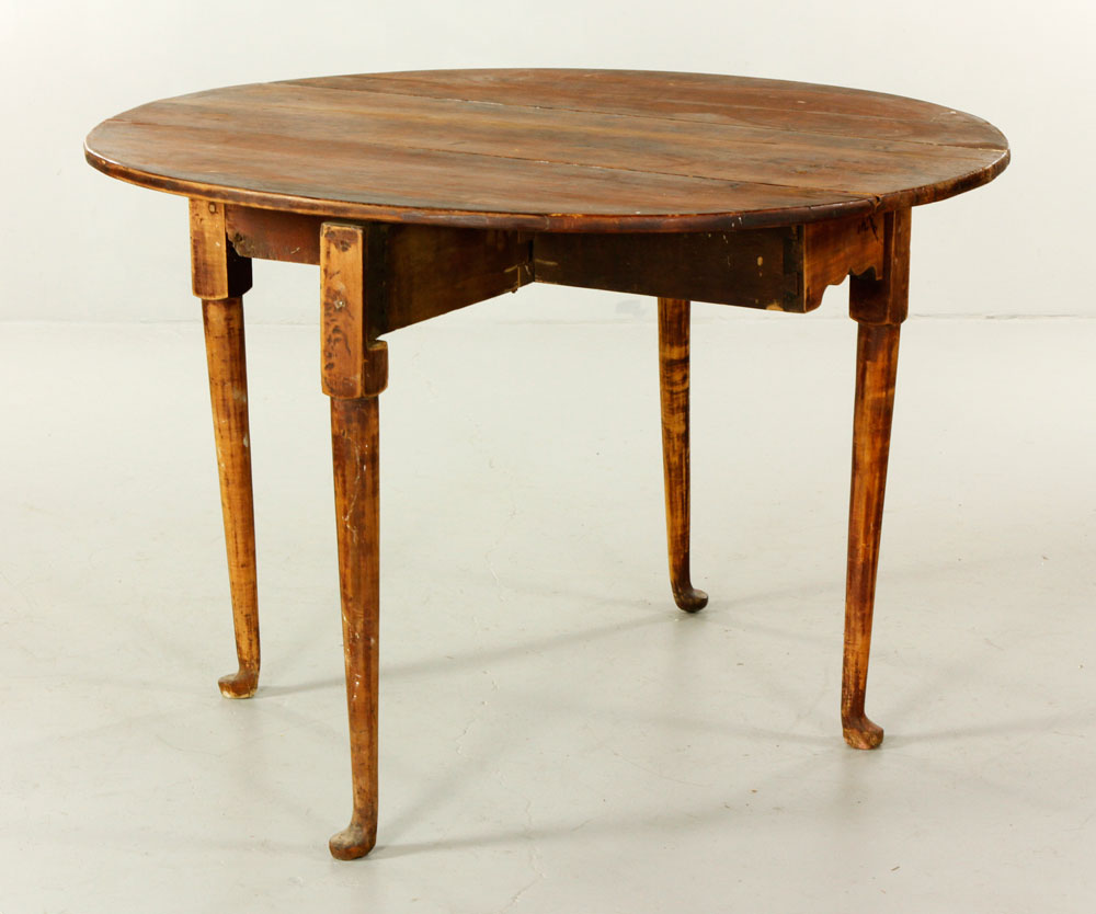 Appraisal: - th C Queen Anne Drop Leaf Table th century