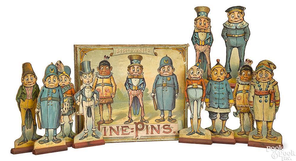 Appraisal: Mcloughlin Brothers Brownie Nine Pins game McLoughlin Bros Brownie Nine