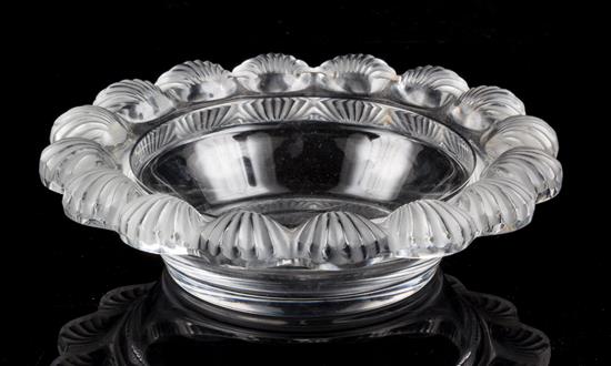 Appraisal: Sale Lot A Lalique Frosted Glass Pornic Bowl with shells