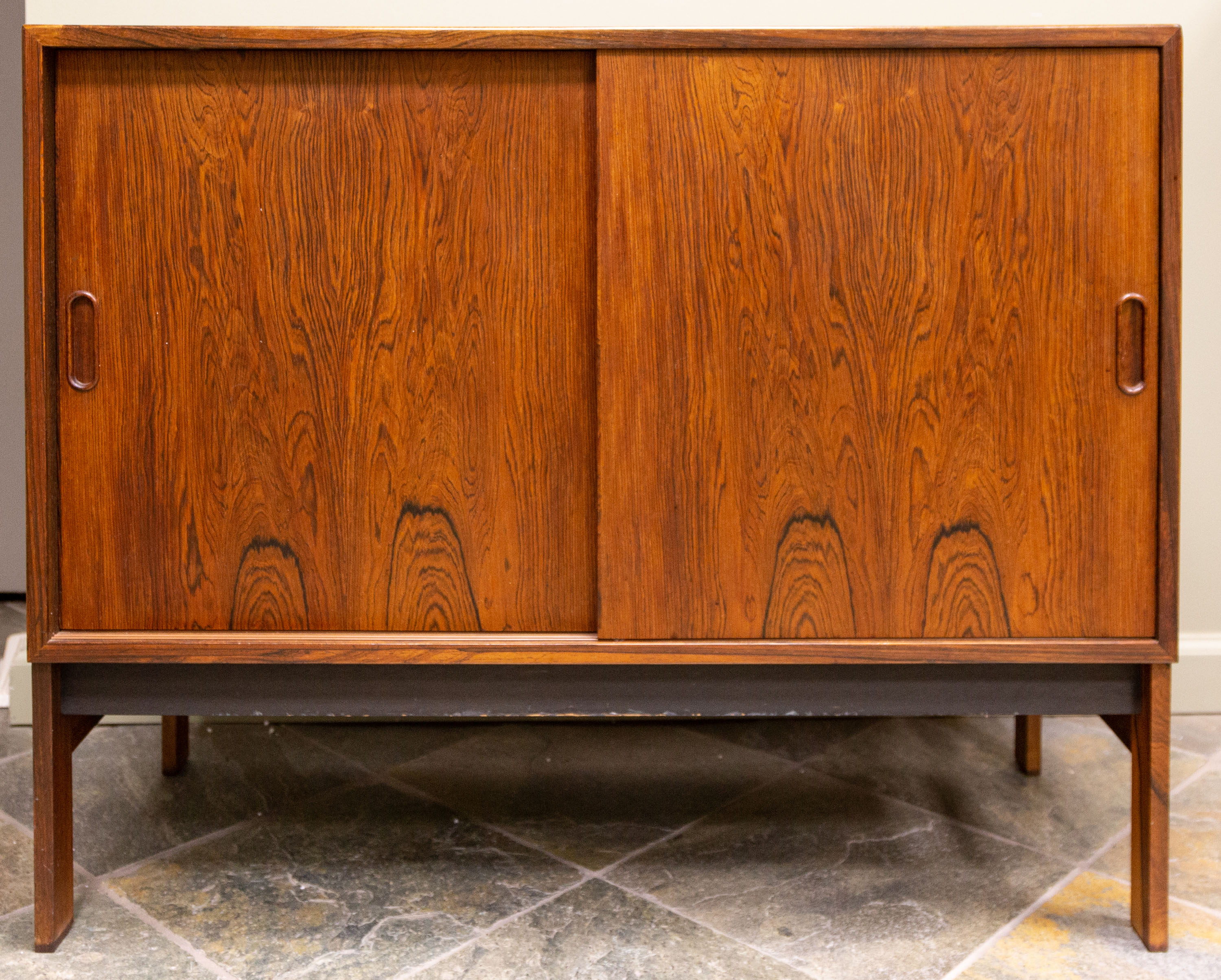 Appraisal: DANISH ROSEWOOD SIDE CABINET For Danish Control mid-century