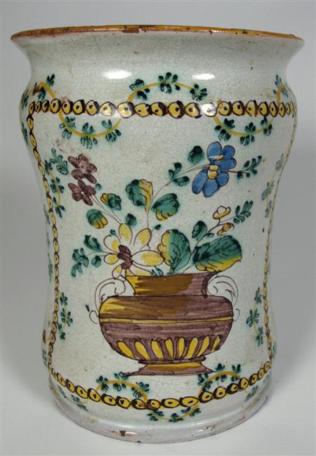 Appraisal: A late th century central Italian maiolica albarello dated of