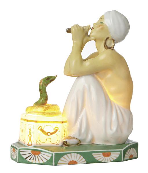 Appraisal: SNAKE CHARMER' A PORCELAIN TABLE LAMP BY ARMAND GODARD FOR