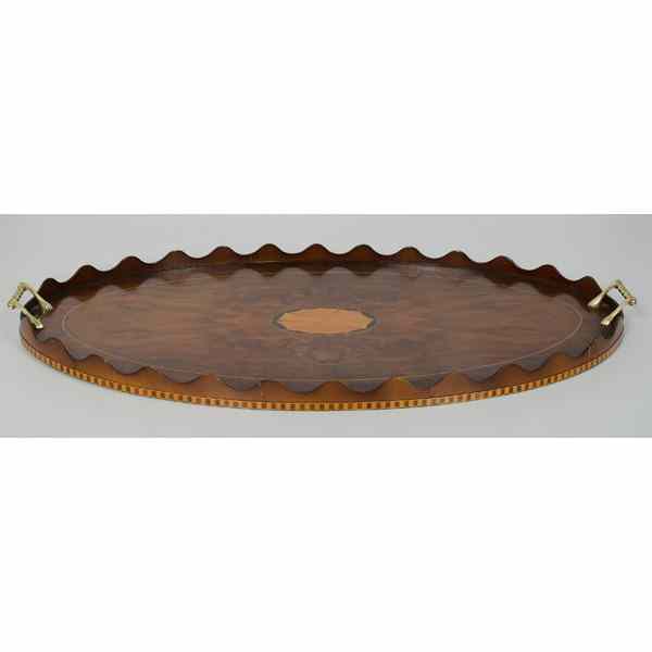 Appraisal: Regency-style Inlaid Tray English th century An inlaid tray in