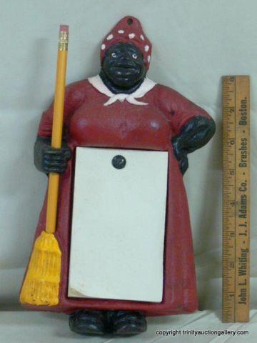 Appraisal: Cast Iron Aunt Jemima Wall Mounted Note Pad great for