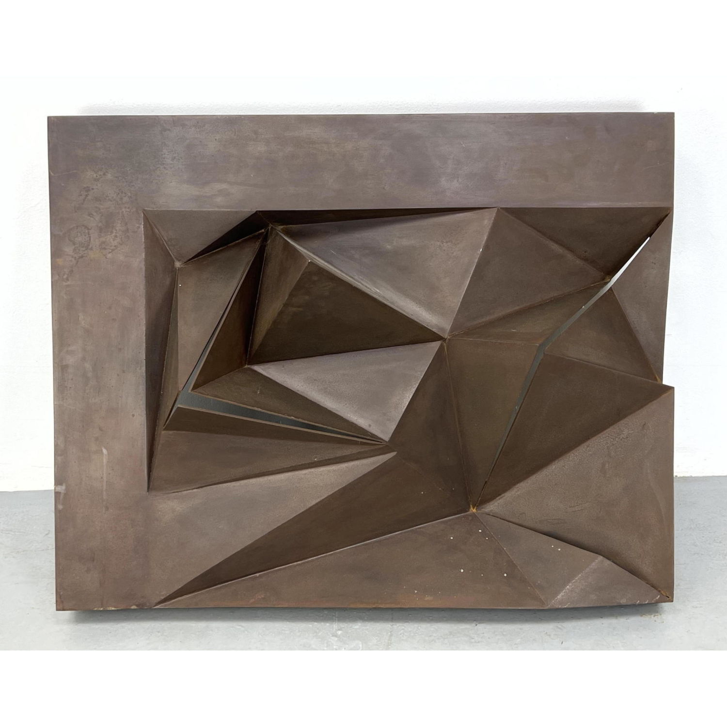 Appraisal: Gerald DiGiusto Triangolare Wall sculpture Core-Ten Steel Signed and dated