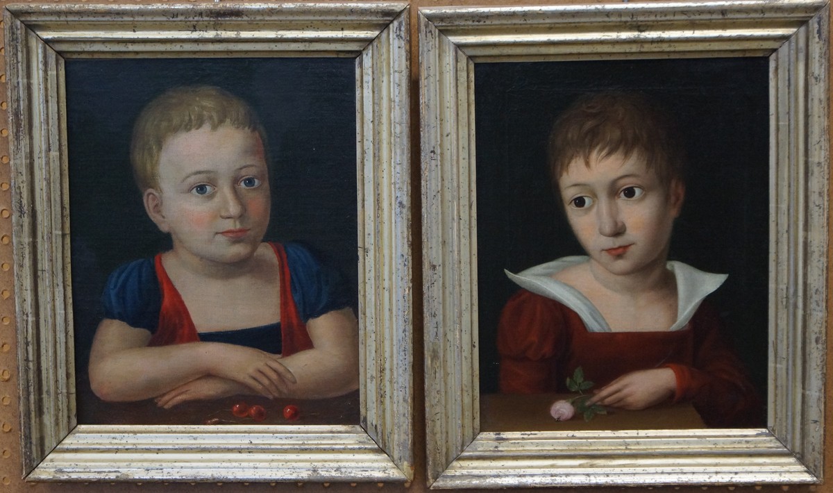 Appraisal: th c Continental School o c on board Portraits of